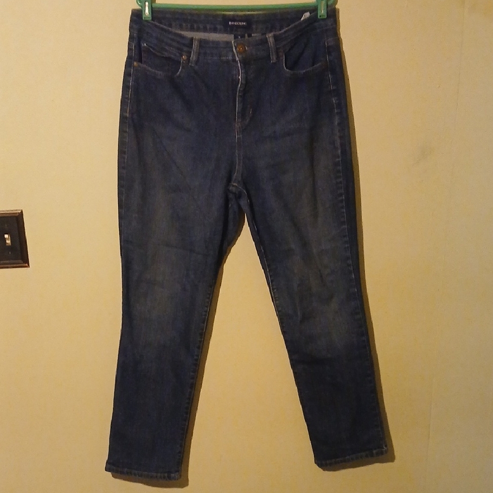 Bandolino Women's Straight Leg Jeans in Dark Blue Wash